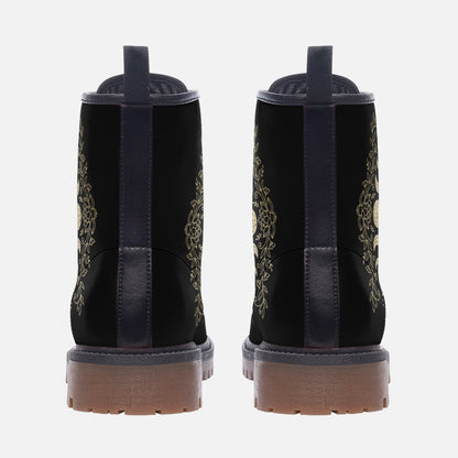 Moon Phases Combat Boots – Vegan Leather