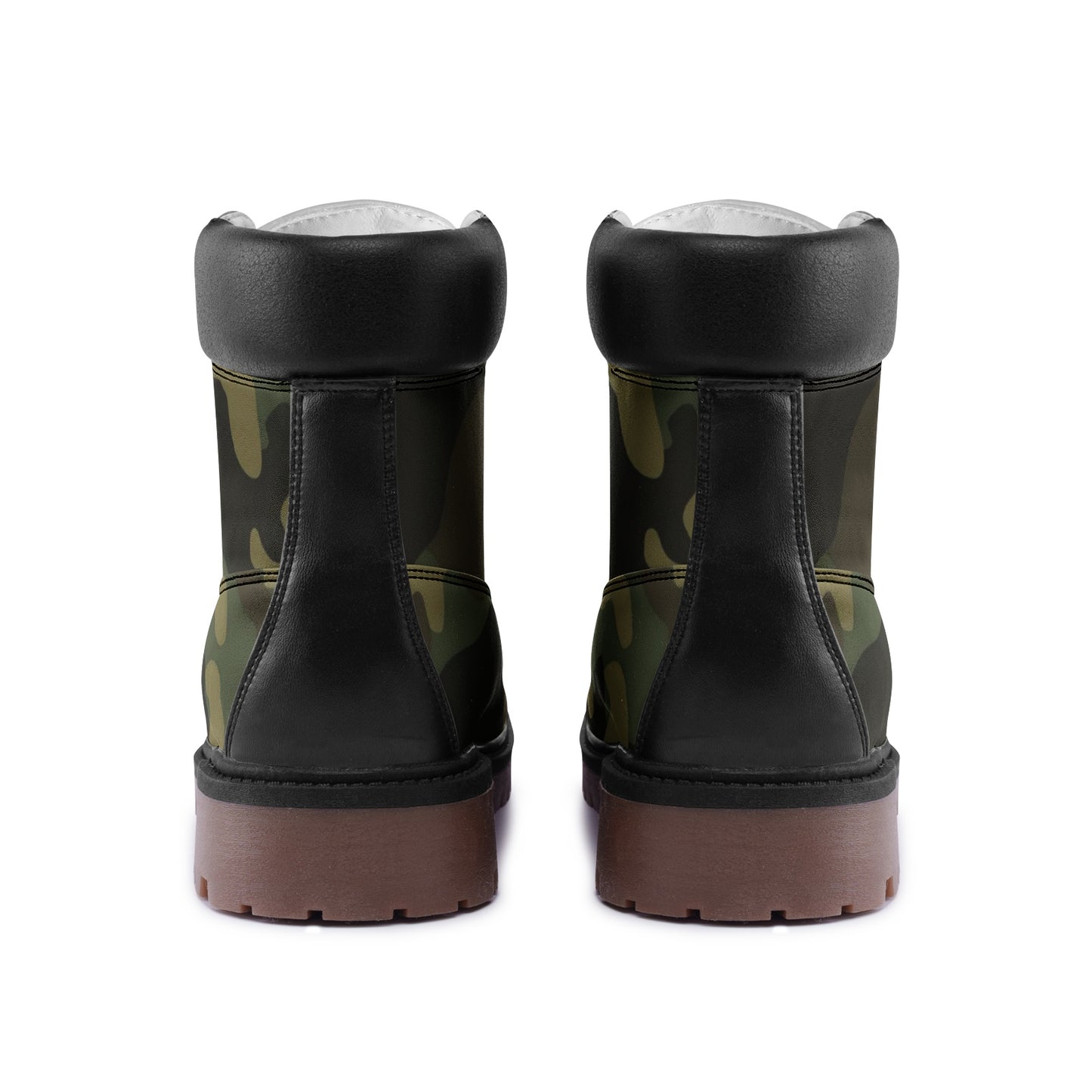 Camo Combat Boots – Vegan Leather, Military Shoes