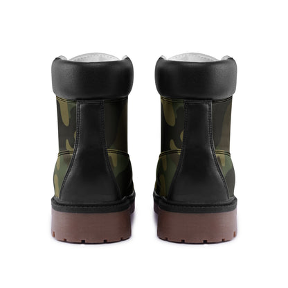 Camo Combat Boots – Vegan Leather, Military Shoes