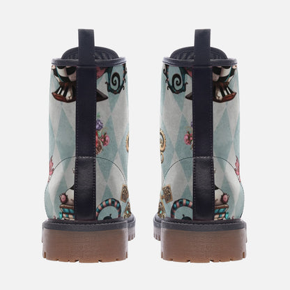 Alice in Wonderland Combat Boots – Vegan Leather