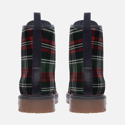Classic Tartan Combat Boots – Vegan Leather
