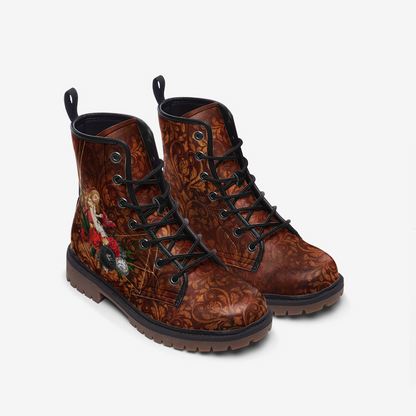 Alice in Wonderland Combat Boots – Vegan Leather