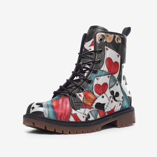 Alice in Wonderland Combat Boots – Vegan Leather