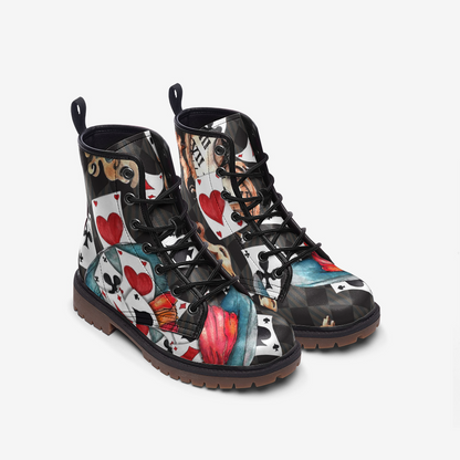 Alice in Wonderland Combat Boots – Vegan Leather