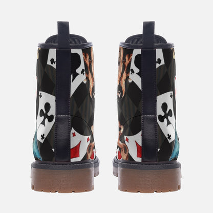 Alice in Wonderland Combat Boots – Vegan Leather