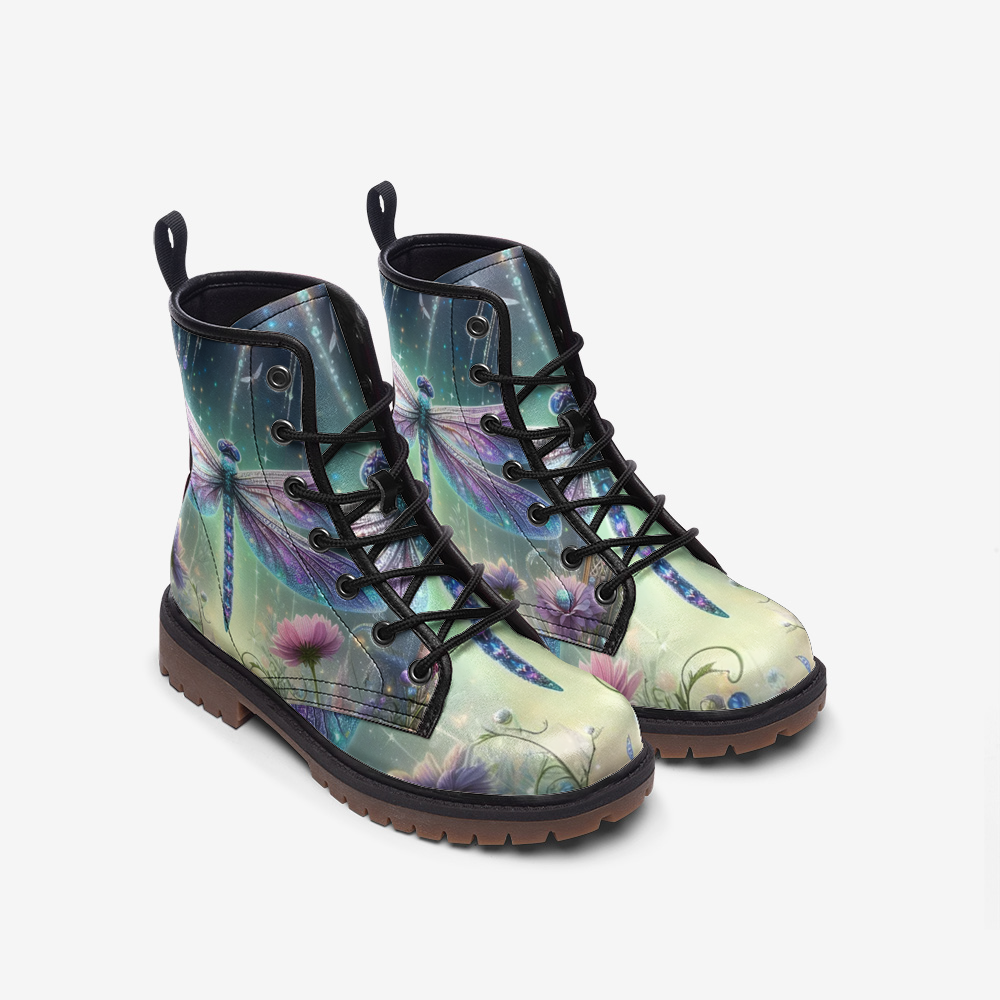 Dragonfly Combat Boots – Vegan Leather