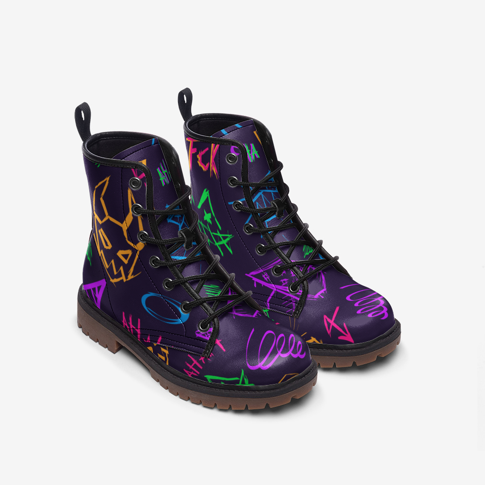 Cyberpunk Combat Boots – Vegan Leather
