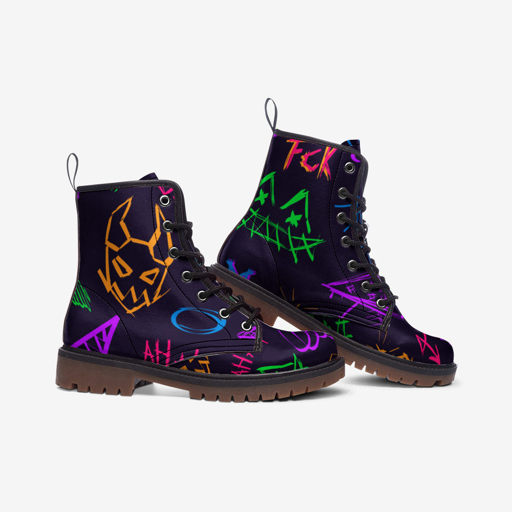 Cyberpunk Combat Boots – Vegan Leather